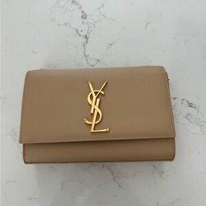 Kate Small YSL Crossbody Bag in Grained Leather